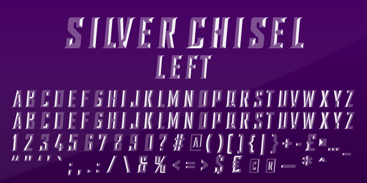 Пример шрифта SILVER CHISEL OUTLINE